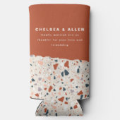 Terrazzo Slab Wedding Guest Skinny Selters Dosenkühler (Rückseite)