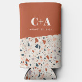 Terrazzo Slab Wedding Guest Skinny Selters Dosenkühler (Vorderseite)