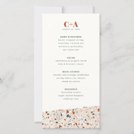 Terrazzo Slab Wedding Menu Ankündigung