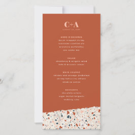 Terrazzo Slab Wedding Menu Ankündigung