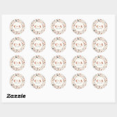 Terrazzo Slab Wedding Monogram und Date Runder Aufkleber (Blatt)