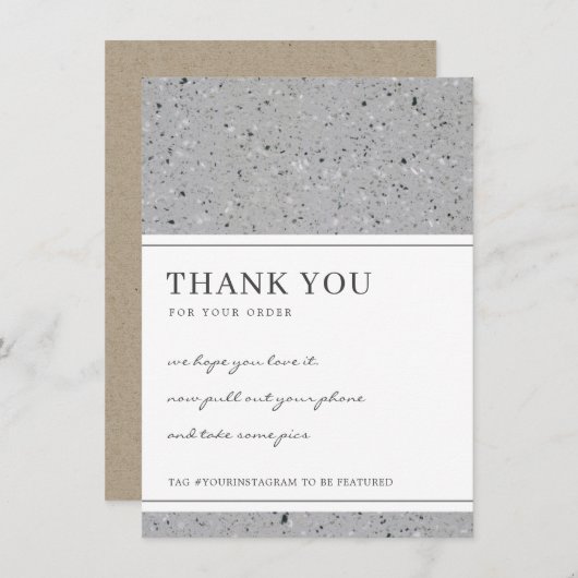 TERRAZZO-SPEZIELTES PATTERUNTERNEHMENSLOGO DANKESKARTE (Vorne/Hinten)