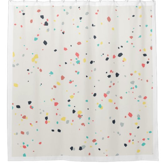 Terrazzo-Sprenkelschema nahtlos Duschvorhang (Vorderseite)