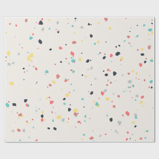 Terrazzo-Sprenkelschema nahtlos Geschenkpapier (Flach)
