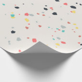 Terrazzo-Sprenkelschema nahtlos Geschenkpapier (Ecke)