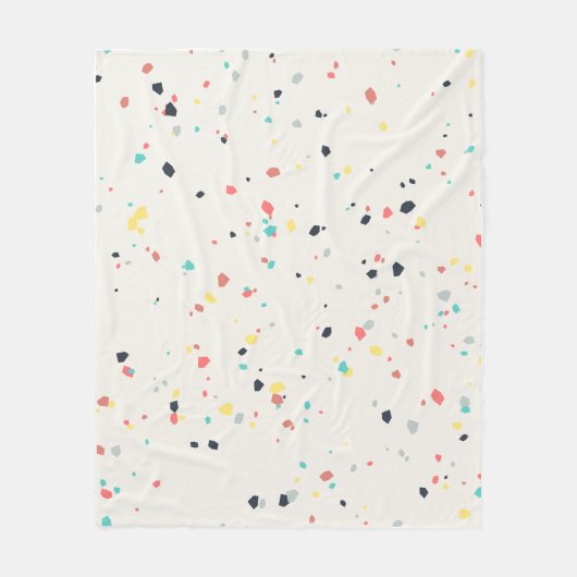 Terrazzo-Sprenkler-Nahtloses Muster Fleecedecke (Vorderseite)