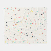 Terrazzo-Sprenkler-Nahtloses Muster Fleecedecke (Vorderseite (Horizontal))