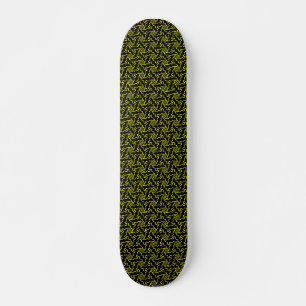 Terrazzo Star v1 - Schwarz und Gelb Skateboard
