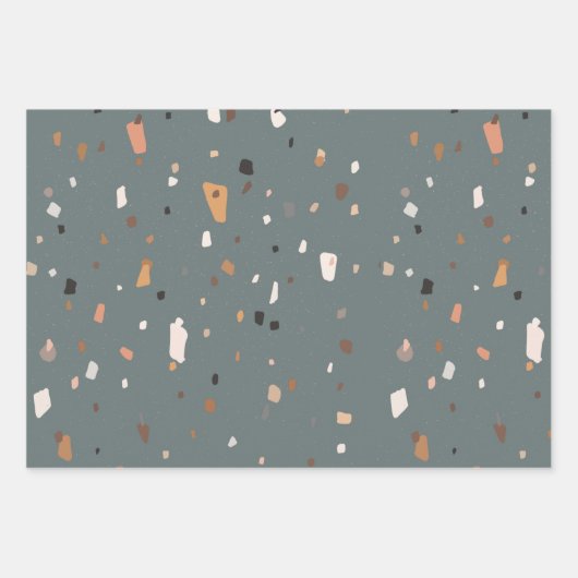 Terrazzo Stein Textur Umhüllung Papier Blatt (Vorderseite 2)