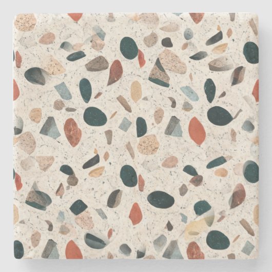 Terrazzo Steinuntersetzer (Vorderseite)