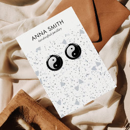 Terrazzo Stone Gray Minimal Marmorvorführung Anzei Visitenkarte