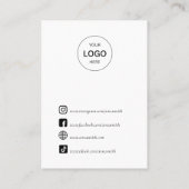 Terrazzo Stone Gray Minimal Marmorvorführung Anzei Visitenkarte (Rückseite)