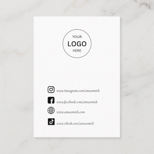 Terrazzo Stone Gray Minimal Marmorvorführung Anzei Visitenkarte (Rückseite)