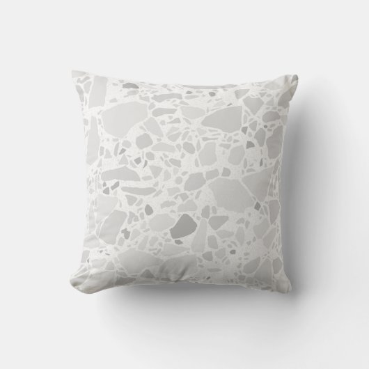 Terrazzo Stone Print Pattern Light Kissen (Vorderseite)