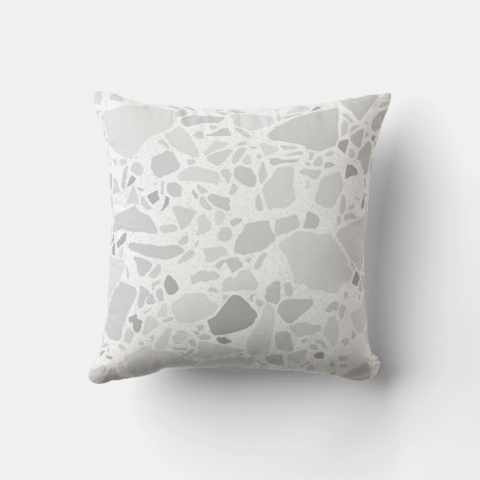 Terrazzo Stone Print Pattern Light Kissen (Rückseite)