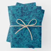 Terrazzo Struktur aus blauem Marmor Geschenkpapier Set (Beispiel)