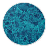 Terrazzo Struktur aus blauem Marmor Keramikknauf (Vorderseite)