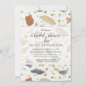 Terrazzo Terra-cotta Modern Earthy Bridal Show Einladung (Vorderseite)