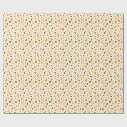 Terrazzo Textur Geschenkpapier (Flach)