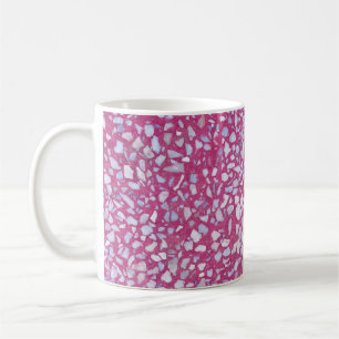 Terrazzo Texture: Rosa weiße Eleganz. Kaffeetasse