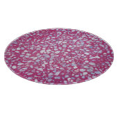 Terrazzo Texture: Rosa weiße Eleganz. Schneidebrett (Ecke)