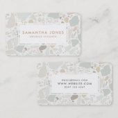 Terrazzo Texture Simple Modern Interior Designer Visitenkarte (Vorne/Hinten)