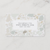 Terrazzo Texture Simple Modern Interior Designer Visitenkarte (Rückseite)