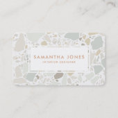 Terrazzo Texture Simple Modern Interior Designer Visitenkarte (Vorderseite)