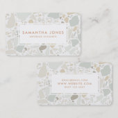 Terrazzo Texture Simple Modern Interior Designer Visitenkarte (Vorne/Hinten)