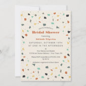 Terrazzo Tile Confetti Brautparty Einladung (Vorderseite)