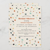 Terrazzo Tile Confetti Brautparty Einladung (Vorne/Hinten)