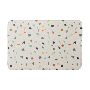 Terrazzo Tile Confetti Modern Style Earth Tones Badematte