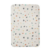 Terrazzo Tile Confetti Modern Style Earth Tones Badematte (Vorderseite Vertikal)
