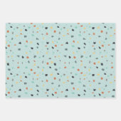 Terrazzo Tile Confetti Modern Style Earth Tones Geschenkpapier Set (Vorderseite 3)