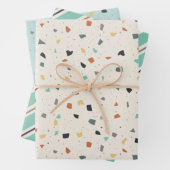 Terrazzo Tile Confetti Modern Style Earth Tones Geschenkpapier Set (Beispiel)