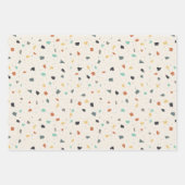 Terrazzo Tile Confetti Modern Style Earth Tones Geschenkpapier Set (Vorderseite)