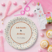 Terrazzo Tile Confetti Modern Style Earth Tones Pappteller (Party)