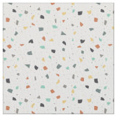 Terrazzo Tile Confetti Modern Style Earth Tones Stoff (Nahaufnahme)