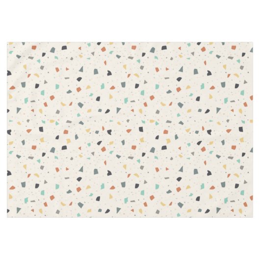 Terrazzo Tile Confetti Modern Style Earth Tones Tischdecke (Vorderseite (Horizontal))