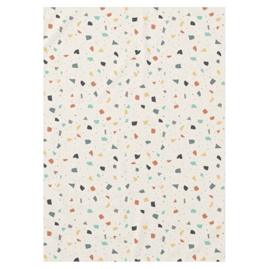 Terrazzo Tile Confetti Modern Style Earth Tones Tischdecke (Vorderseite)