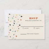 Terrazzo Tile Confetti Moderne UAWG RSVP Karte (Vorderseite)