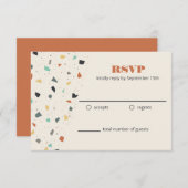 Terrazzo Tile Confetti Moderne UAWG RSVP Karte (Vorne/Hinten)