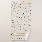 Terrazzo Tile Confetti Moderner Stil Personalisier Badehandtuch (Badehandtuch)