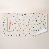Terrazzo Tile Confetti Moderner Stil Personalisier Badehandtuch (Badehandtuch)