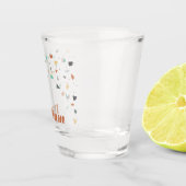 Terrazzo Tile Confetti Moderner Stil Personalisier Schnapsglas (Rechts)