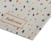 Terrazzo Tile Confetti Moderner Stil Personalisier Schneidebrett (Ecke)