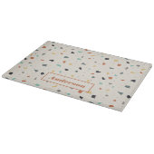 Terrazzo Tile Confetti Moderner Stil Personalisier Schneidebrett (Ecke)