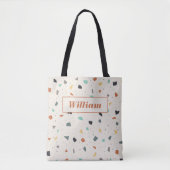 Terrazzo Tile Confetti Moderner Stil Personalisier Tasche (Vorderseite)