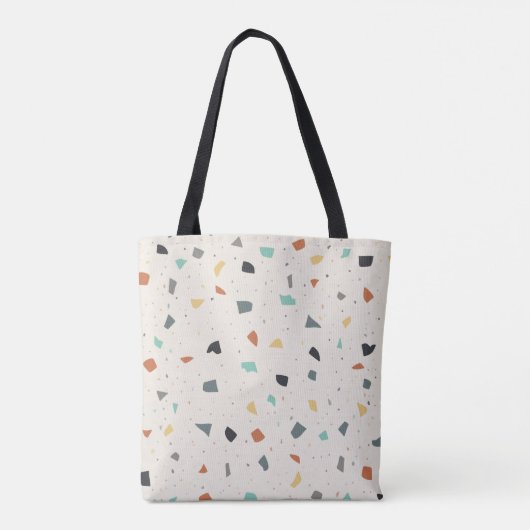 Terrazzo Tile Confetti Moderner Stil Personalisier Tasche (Rückseite)
