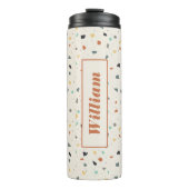 Terrazzo Tile Confetti Moderner Stil Personalisier Thermosbecher (Vorderseite)